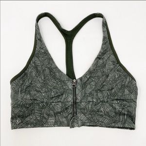 LULULEMON Cool To Street Bra 6 Zip Up Gator Green
